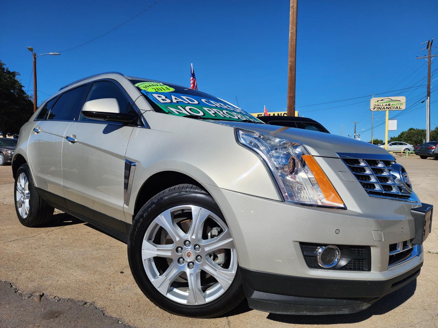 2014 GOLD Cadillac SRX PERFORMANCE COLLECTION (3GYFNCE39ES) , AUTO transmission, located at 2660 S.Garland Avenue, Garland, TX, 75041, (469) 298-3118, 32.885551, -96.655602 - Welcome to DallasAutos4Less, one of the Premier BUY HERE PAY HERE Dealers in the North Dallas Area. We specialize in financing to people with NO CREDIT or BAD CREDIT. We need proof of income, proof of residence, and a ID. Come buy your new car from us today!! This is a Loaded 2014 CADILLAC SRX CO - Photo#0